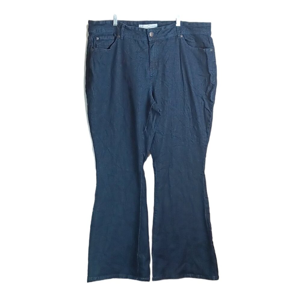 Est 1946 Denim Bootcut Jeans Womens 18 Black Super Hi-Rise Wide Flare Jeans